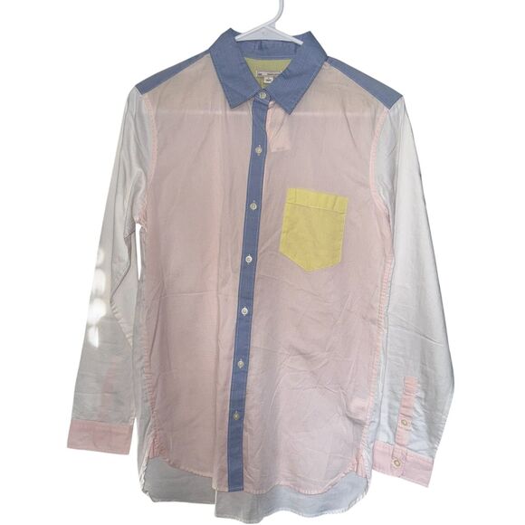 NWT GAP‎ Colorblock boyfriend shirt Size S - Picture 2 of 6